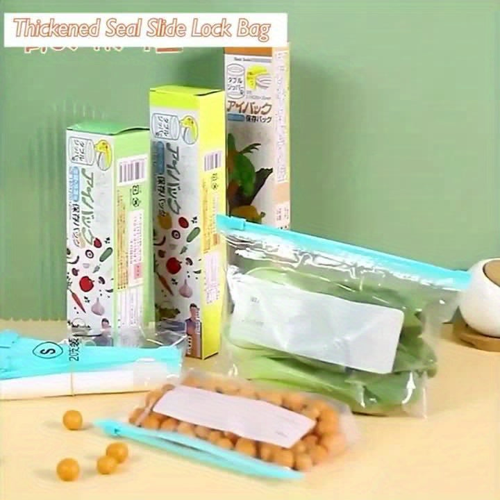 10/15/20pcs Reusable Food Storage Bags, Durable PET Zipper Bags for Fruits, Grains, Vegetables, Meat, Kitchen Organizers, Leak-Proof, Portable, Christmas Bags