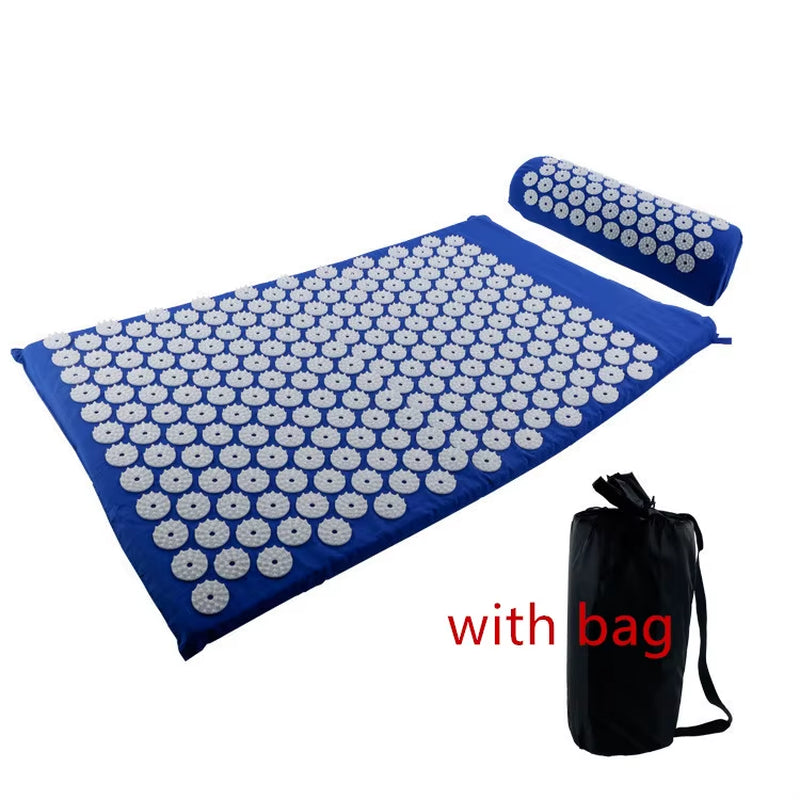 Massager Yoga Mat Cushion Acupressure Massage Mat Sets Spike Fitness Yoga Pilates Relieve Stress Back Pain Applicator Kuznetsov