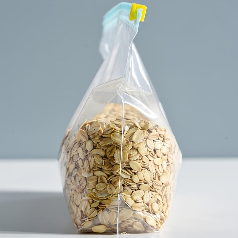 10/15/20pcs Reusable Food Storage Bags, Durable PET Zipper Bags for Fruits, Grains, Vegetables, Meat, Kitchen Organizers, Leak-Proof, Portable, Christmas Bags