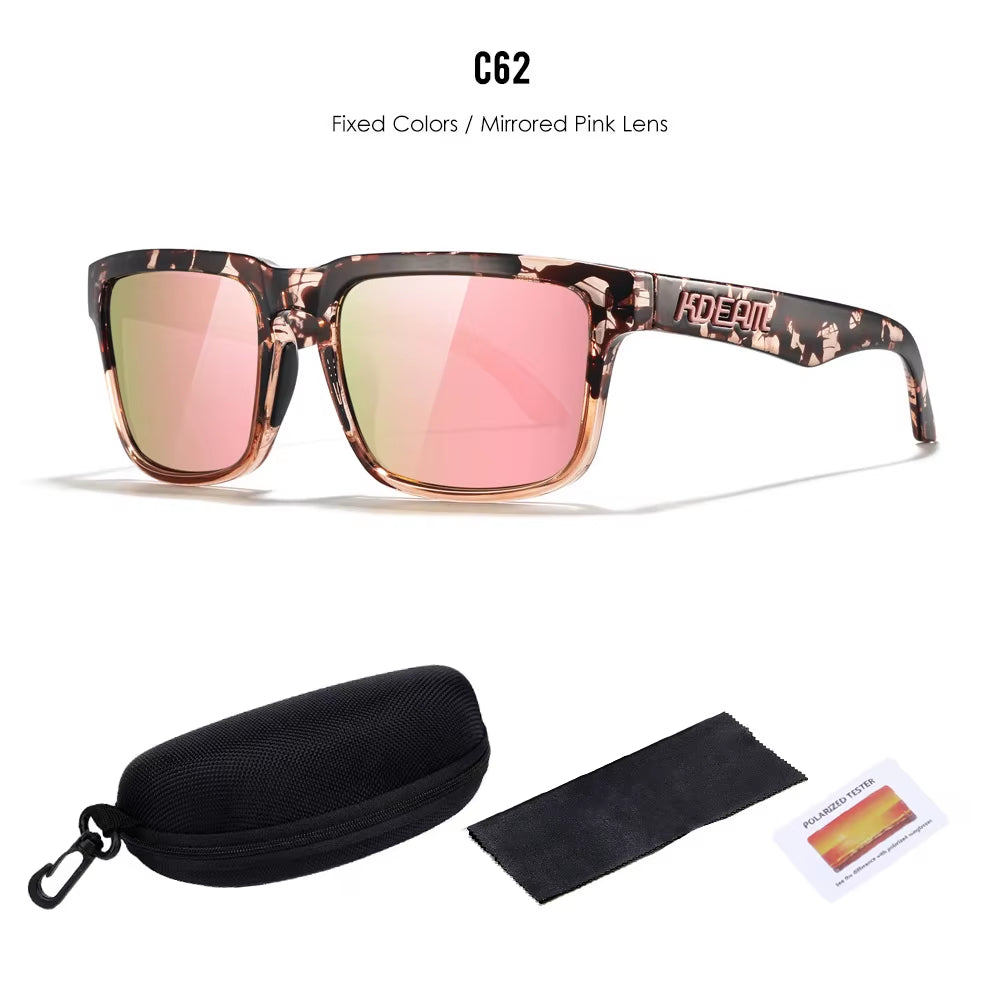 2025  Polarized Sunglasses for Men Women Fashion Unisex Brand Trendy Outdoor Eyewear for Couple Mirror Red Lens
