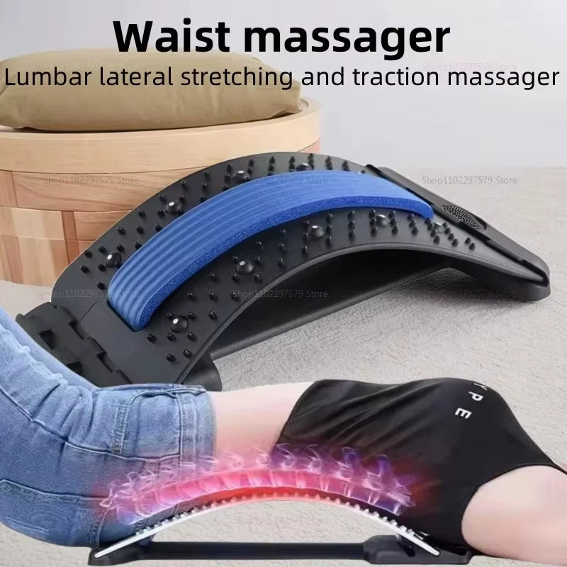 Yoga-Friendly Back Stretching Device - Home Lumbar Massager | Back Traction Tool for Fitness & Back Opening Exercise