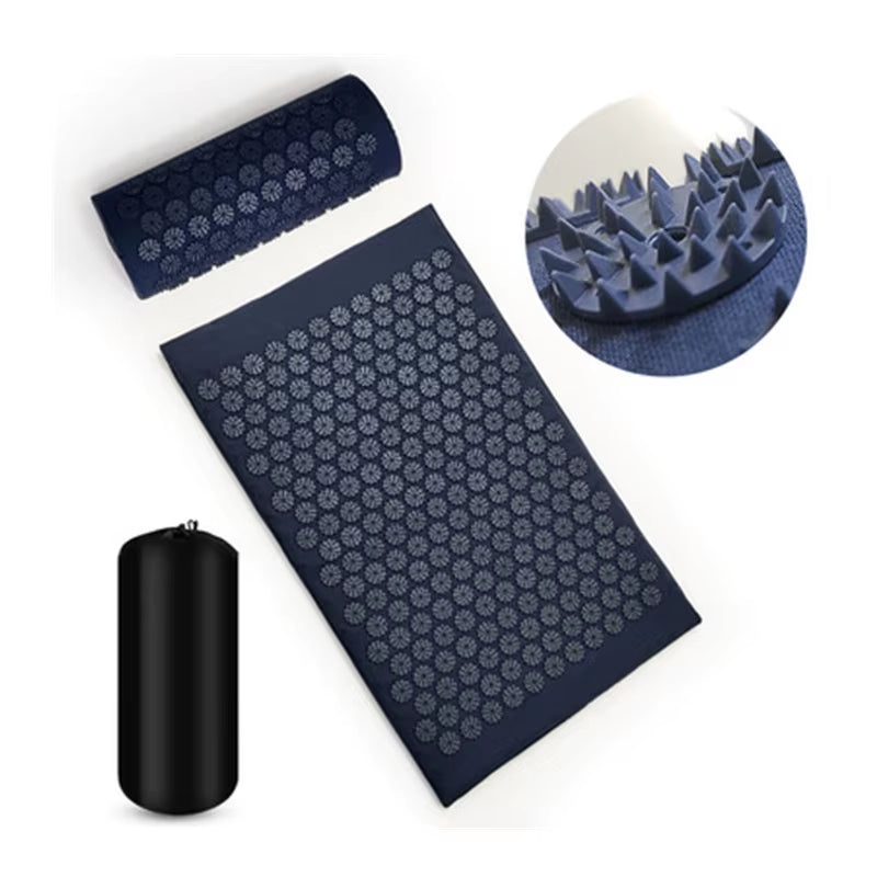 Massager Yoga Mat Cushion Acupressure Massage Mat Sets Spike Fitness Yoga Pilates Relieve Stress Back Pain Applicator Kuznetsov