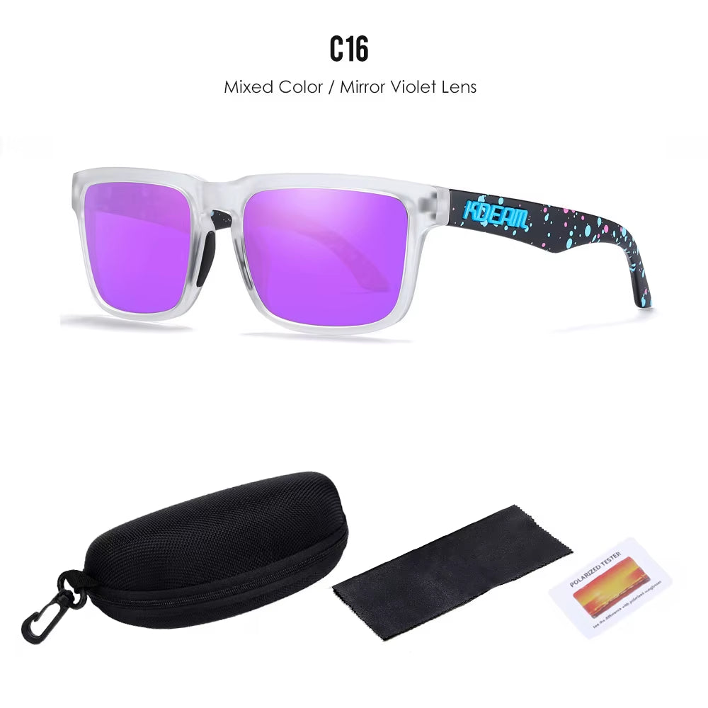 2025  Polarized Sunglasses for Men Women Fashion Unisex Brand Trendy Outdoor Eyewear for Couple Mirror Red Lens