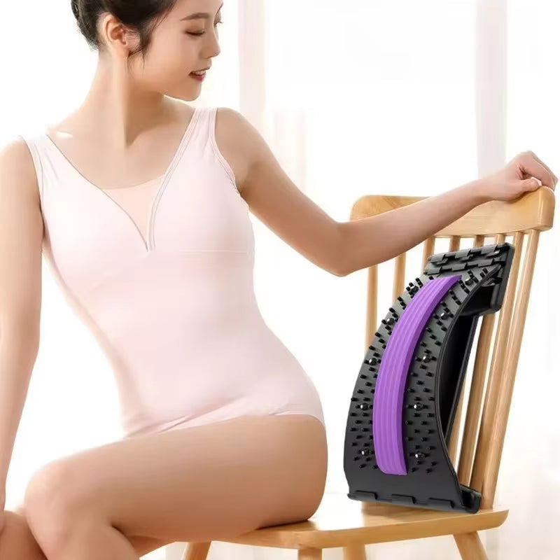 Yoga-Friendly Back Stretching Device - Home Lumbar Massager | Back Traction Tool for Fitness & Back Opening Exercise