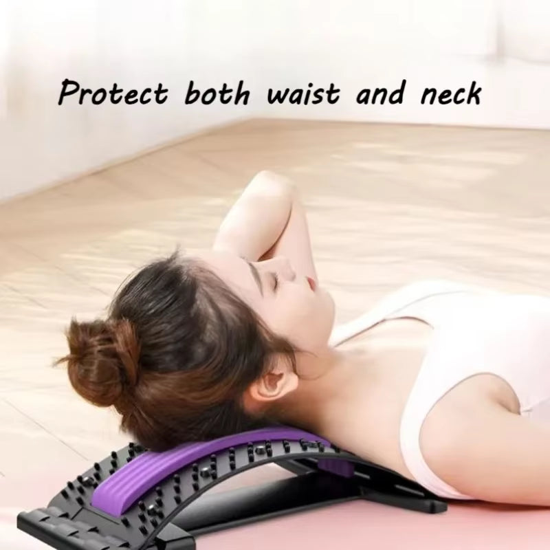 Yoga-Friendly Back Stretching Device - Home Lumbar Massager | Back Traction Tool for Fitness & Back Opening Exercise
