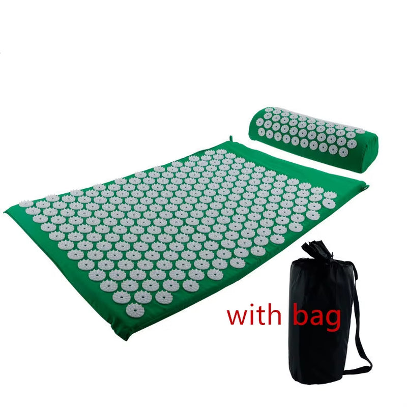 Massager Yoga Mat Cushion Acupressure Massage Mat Sets Spike Fitness Yoga Pilates Relieve Stress Back Pain Applicator Kuznetsov
