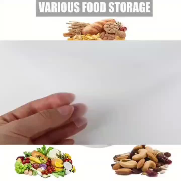 40pcs Vacuum Sealed Bags, Plastic Reusable Food Storage Bags, Durable Transparent Food Grade, for Meat, Fruits, Grains, Vegetables, Kitchen Storage, No Electricity Needed