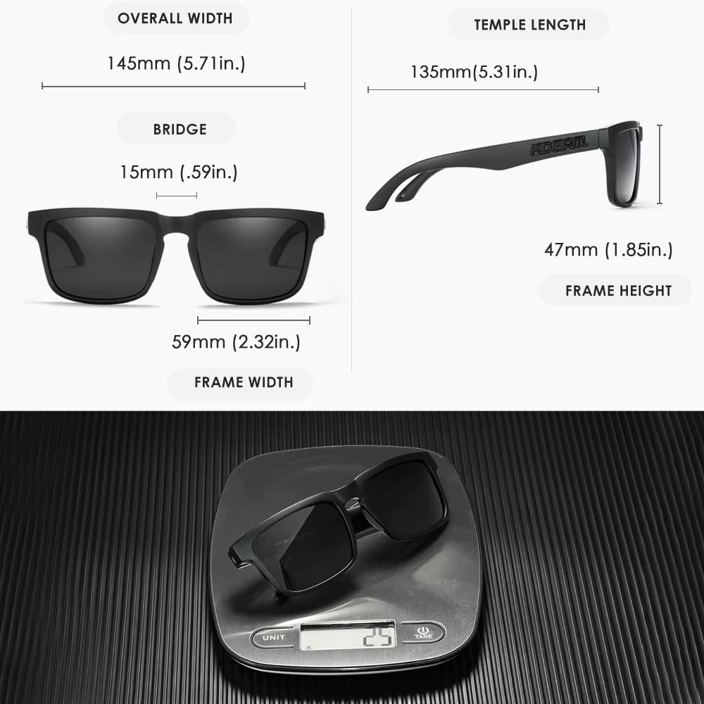 2025  Polarized Sunglasses for Men Women Fashion Unisex Brand Trendy Outdoor Eyewear for Couple Mirror Red Lens