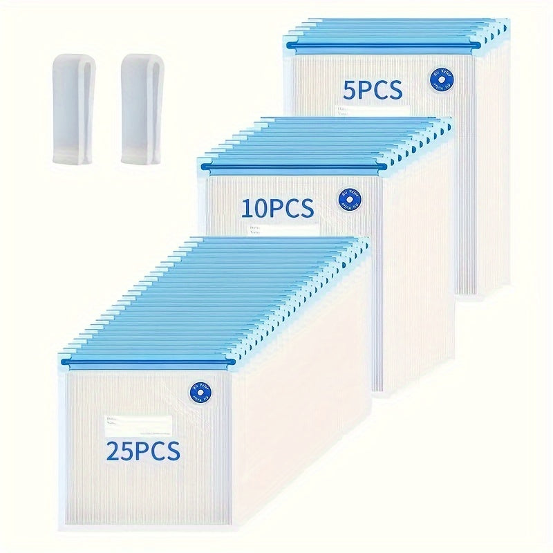 40pcs Vacuum Sealed Bags, Plastic Reusable Food Storage Bags, Durable Transparent Food Grade, for Meat, Fruits, Grains, Vegetables, Kitchen Storage, No Electricity Needed