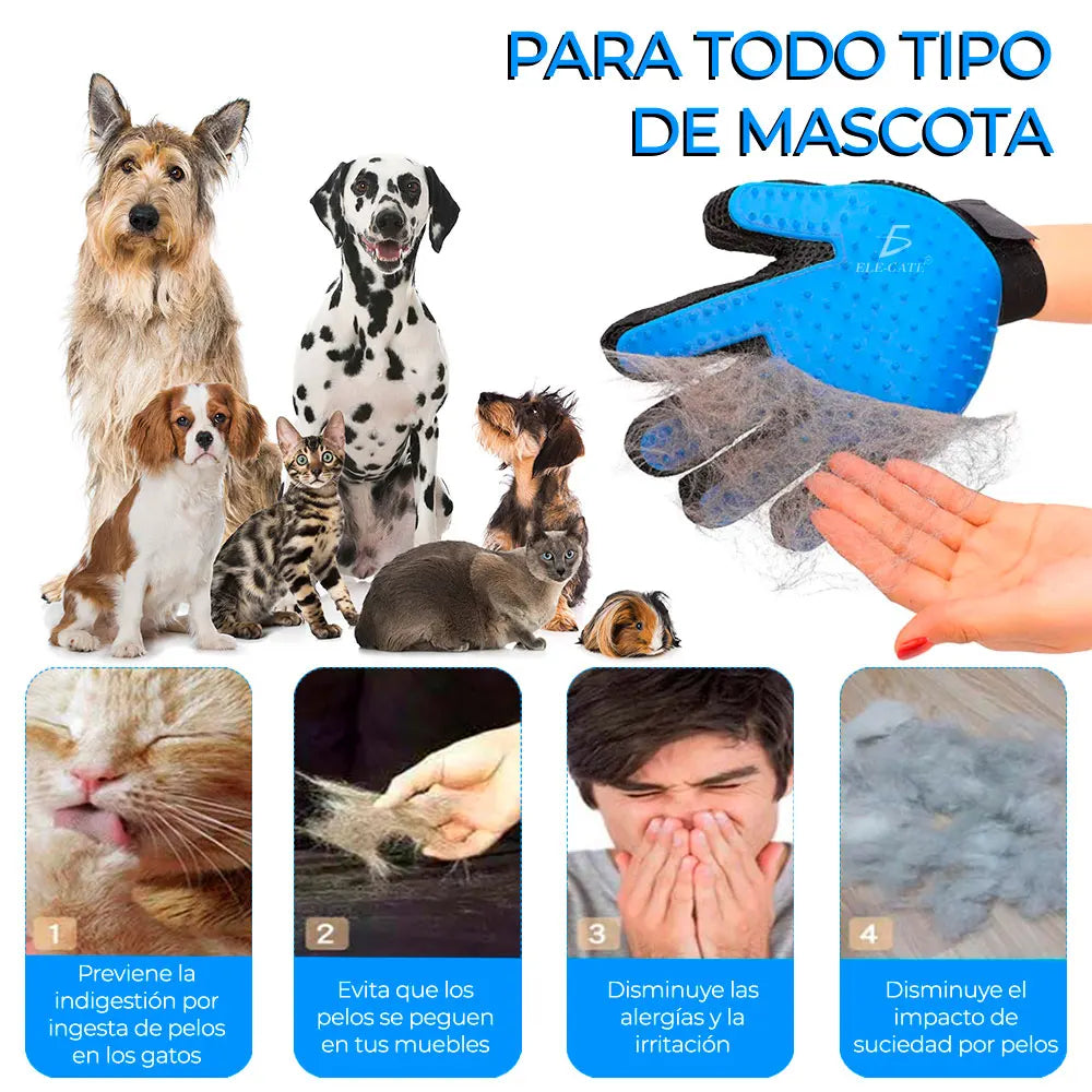 Silicone Pet Grooming Gloves Dog & Horse Cleaning, Bathing, Massage & Hair Removal Brush