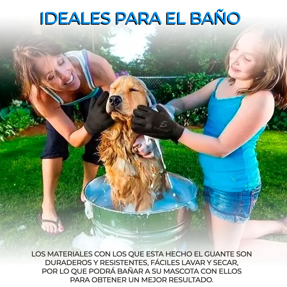 Silicone Pet Grooming Gloves Dog & Horse Cleaning, Bathing, Massage & Hair Removal Brush