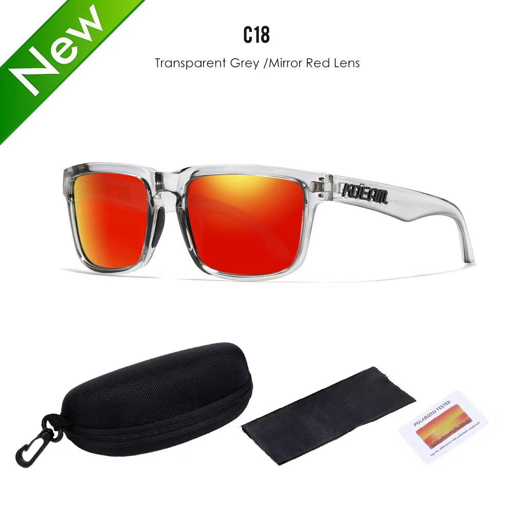 2025  Polarized Sunglasses for Men Women Fashion Unisex Brand Trendy Outdoor Eyewear for Couple Mirror Red Lens