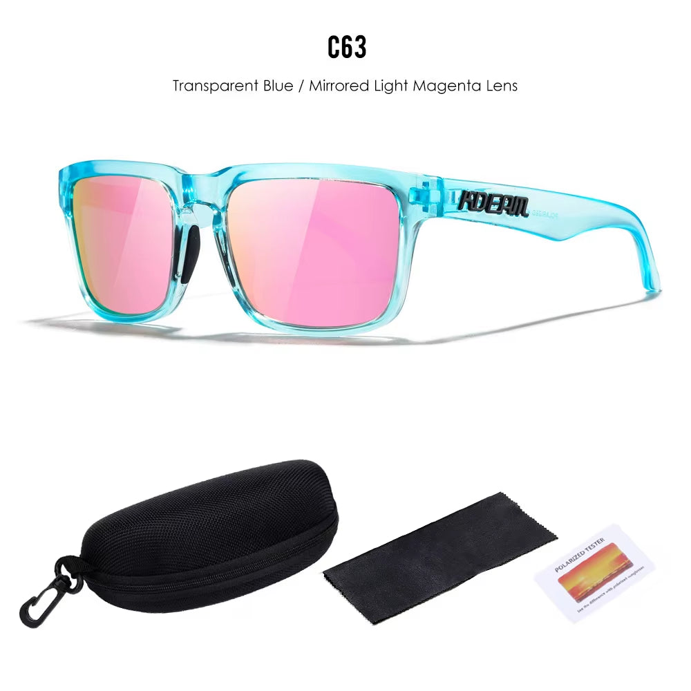 2025  Polarized Sunglasses for Men Women Fashion Unisex Brand Trendy Outdoor Eyewear for Couple Mirror Red Lens