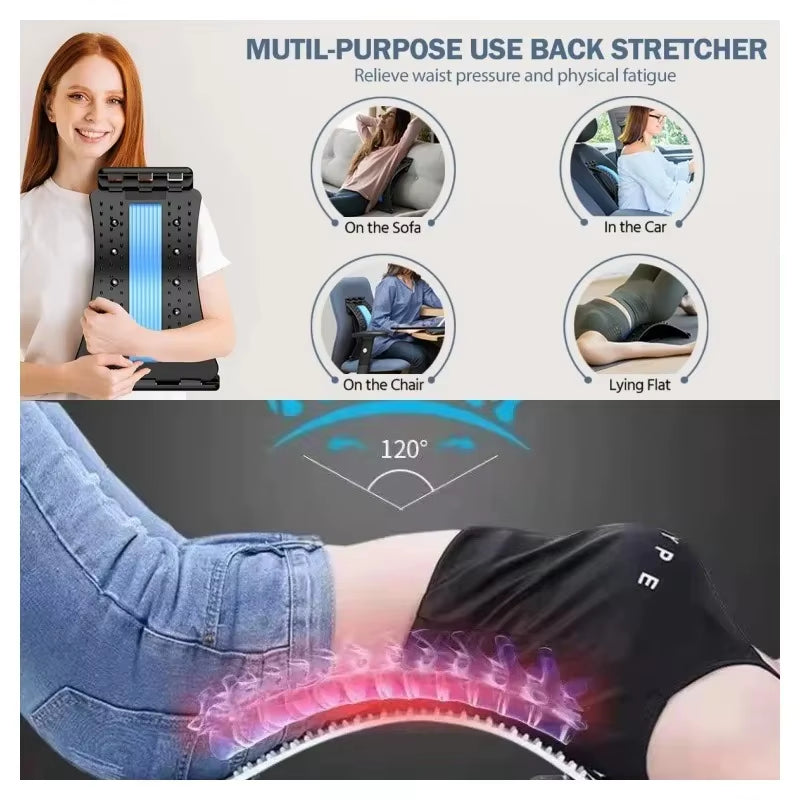 Yoga-Friendly Back Stretching Device - Home Lumbar Massager | Back Traction Tool for Fitness & Back Opening Exercise