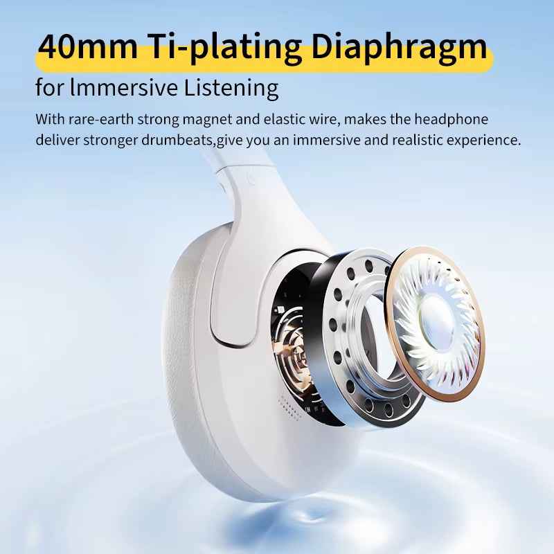 H3 Lite ANC Wireless/Wired Headphones Bluetooth 5.3 Foldable over Ear Headset HIFI Sound 60H Playtime Earphones Dual Connect