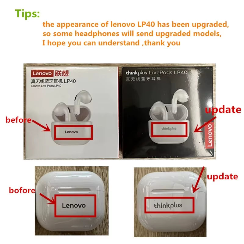 LP40 NEW Bluetooth V5.0 Earphones Anti-Sweat Lightweight Headphones Compatible with Smart Phone Laptop Computer Earbuds