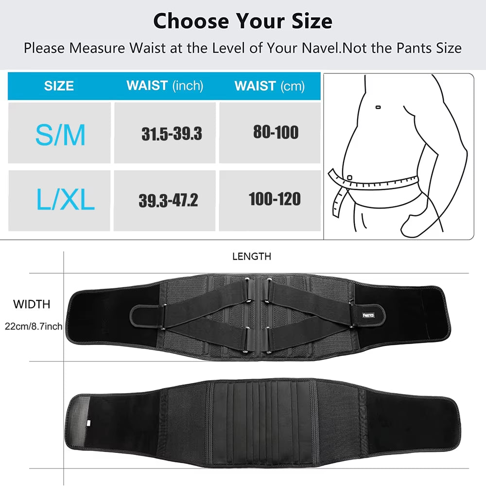 Back Brace for Men and Women - Breathable Waist Lumbar Lower Back Support Belt for Sciatica, Herniated Disc, Scoliosis Back Pain